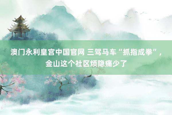 澳门永利皇宫中国官网 三驾马车“抓指成拳”，金山这个社区烦隐痛少了